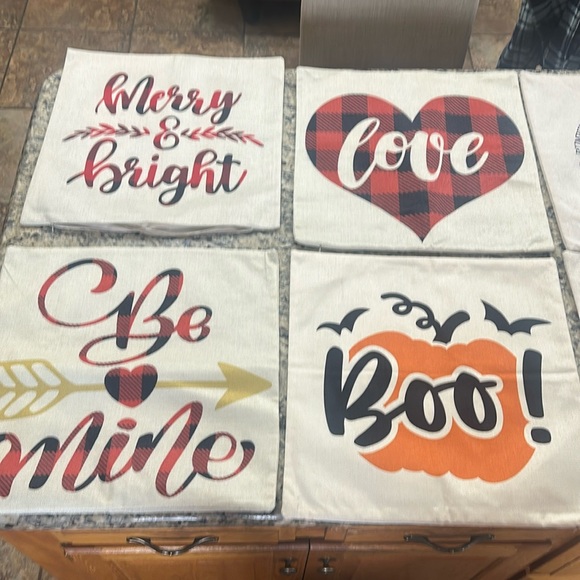 7 Miscellaneous pillow covers bundle 
Halloween / Fall
Christmas
Valentines Day - Picture 1 of 3